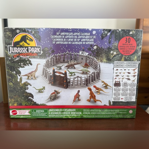 New Mattel Jurassic World Holiday Advent Calendar with 24 Day Countdown - Picture 6 of 7